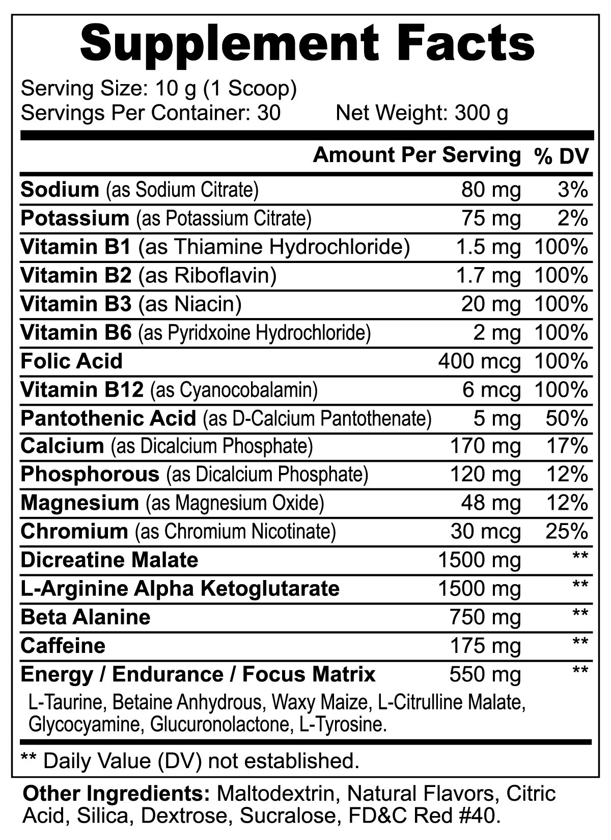 KISS of STRENGTH PRE-WORKOUT (Fruit Punch)